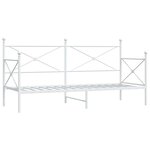 vidaXL Lit de repos sans matelas blanc 90x200 cm acier