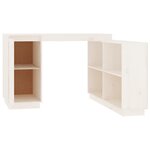 vidaXL Bureau Blanc 110x50x75 cm Bois massif de pin
