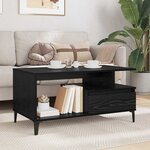 vidaXL Table basse Chêne noir 90 x 49 x 45 cm Bois d'ingénierie