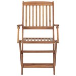 vidaXL Chaises pliables d'extérieur lot de 8 Bois d'acacia solide