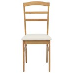 vidaXL Chaise de salle à manger 2 Pièces Naturel et clair