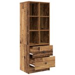 vidaXL Étagère marron Bois ancien Panneau de particules Moyen