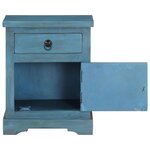 vidaXL Table de chevet Bois de manguier massif 40x30x50 cm Bleu