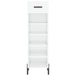 vidaXL Armoire à chaussure Blanc brillant 30x35x105 cm Bois ingénierie