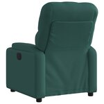 vidaXL Fauteuil inclinable électrique Vert foncé Tissu