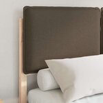 vidaXL Cadre de lit avec tête de lit rembourrée Taupe 120 x 200 cm