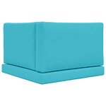 vidaXL Coussin de canapé d'extérieur 3 Pièces Turquoise Polyester
