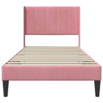 vidaXL Cadre de lit avec tête de lit Rose 90 x 190 cm Velours