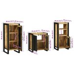 vidaXL Ensemble de mobilier de salle de bain avec étagère avec stockage avec porte 3 Pièces