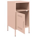 vidaXL Tables de chevet 2 Pièces rose 36x39x68 cm acier