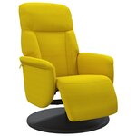 vidaXL Fauteuil inclinable avec repose-pied jaune velours