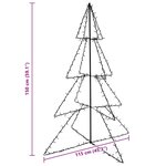 vidaXL Arbre de Noël cône 240 LED d'intérieur/d'extérieur 115x150 cm