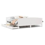 vidaXL Cadre de lit sans matelas blanc 180x200 cm bois massif de pin