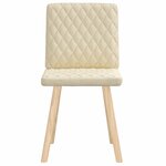 vidaXL Chaises à manger lot de 2 crème tissu