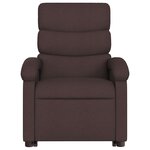 vidaXL Fauteuil inclinable marron foncé tissu