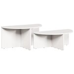 vidaXL Table basse 2 Pièces Blanc 79 x 39.5 x 40 cm Bois de pin massif