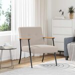 vidaXL fauteuil Gris clair 59 x 75 x 78 cm