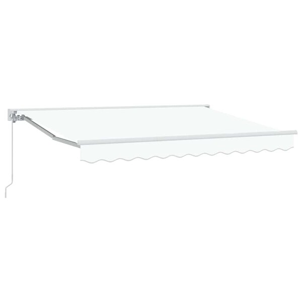 vidaXL Cadre d'auvent Blanc 350 x 200 cm Polyester avec revêtement PU