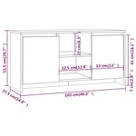 vidaXL Meuble TV Sonoma gris 102x37 5x52 5 cm Aggloméré