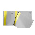 Bloc Vendeur À Bande Couleur 100 Feuillets Double Numérotage - Format 6  6x13 5 Cm - Jaune - X 50 - Exacompta