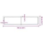 vidaXL Dessus de table bois massif traité bordure assortie