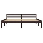 vidaXL Cadre de lit sans matelas marron foncé pin massif 180x200 cm