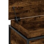 vidaXL Boîte de rangement avec couvercle chêne fumé bois d'ingénierie