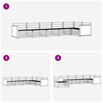 vidaXL Ensemble de canapés d'extérieur 6 Pièces Naturel