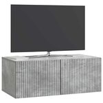 vidaXL Meuble TV mural Gris béton 78 5 x 41 x 30 cm Bois d'ingénierie