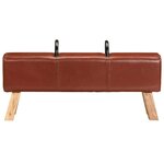 vidaXL Banc de gymnastique marron 110 cm cuir véritable
