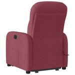 vidaXL Fauteuil inclinable de massage électrique Rouge bordeaux Tissu