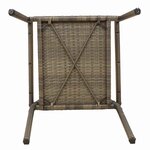 vidaXL Chaises de Jardin 4 Pièces Gris  Marron