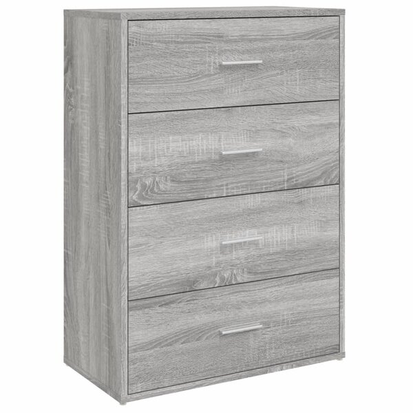 vidaXL Buffet sonoma gris 60x31x84 cm bois d'ingénierie