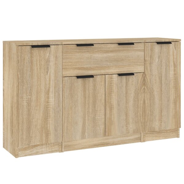 vidaXL Buffets 3 Pièces Chêne sonoma Bois d'ingénierie