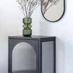 Vitrine noire avec porte en verre ondulé 50 x 35 x 110 cm