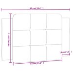 vidaXL Coussin de tête de lit noir et blanc 90 cm similicuir