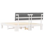 vidaXL Cadre de lit avec tête de lit rembourrée Gris clair