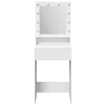 vidaXL Table de Toilette Blanc 50 x 41 x 135 cm Bois d'ingénierie