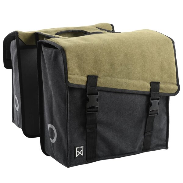 Willex sacoche double de vélo 101 toile 30 l vert et noir