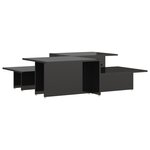 vidaXL Table basse 2 Pièces Noir brillant 111 5x50x33cm Bois d'ingénierie