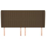 vidaXL Tête de lit avec oreilles Marron foncé 163x23x118/128 cm Tissu