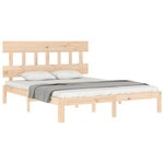 vidaXL Cadre de lit sans matelas bois de pin massif