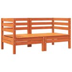 vidaXL Canapé d'angle de jardin coussins 2 Pièces cire marron pin massif