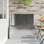 vidaXL Boîte de Rangement Extérieure Argent 100 x 50 5 x 50 cm Acier