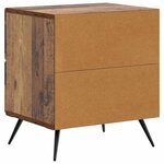 vidaXL Cabinet de chevet avec tiroir Bois ancien 43 x 34 5 x 47 5 cm