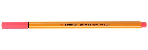 Stylo-Feutre POINT 88 Pointe Fine 0,4 mm Rouge FLUO STABILO