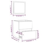 vidaXL Armoire de bain et miroir Sonoma gris Bois d'ingénierie