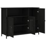 vidaXL Buffet noir 100x35x75 cm bois d'ingénierie