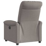 vidaXL Fauteuil inclinable électrique Taupe Tissu