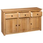 vidaXL Buffet 135x40x80 cm Pin solide Assortiment Panama